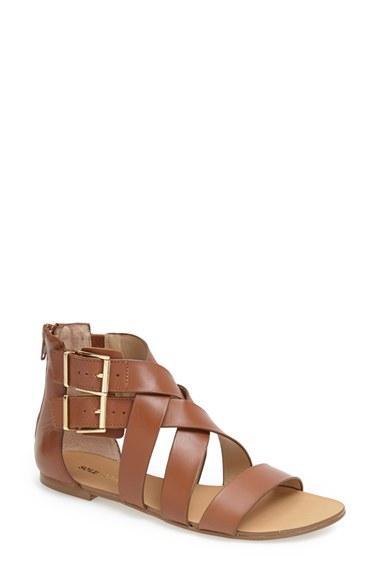 Sole Society 'nancie' Leather Gladiator Sandal (women) Equestrian Tan