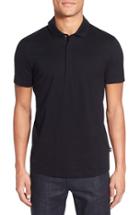 Men's Boss 'pressler' Fit Polo, Size Medium - Black