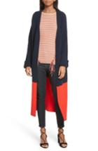 Women's Tabula Rasa Babur Colorblock Long Wool Cardigan - Blue