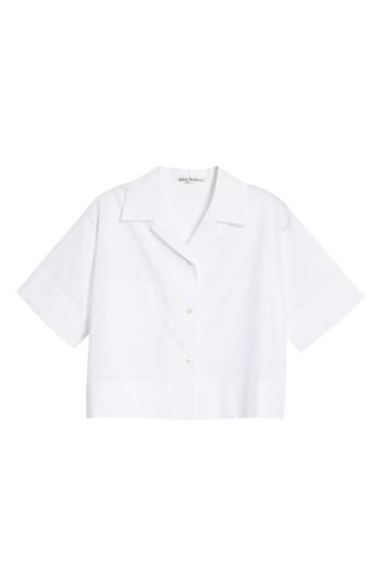 Women's Acne Studios Lelia Crop Blouse Us / 38 Eu - White