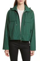 Women's Theory Active Twill Crop Hooded Jacket - Green