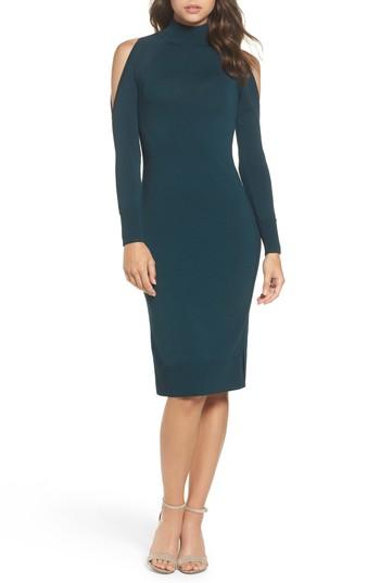 Women's Vince Camuto Cold Shoulder Turtleneck Dress