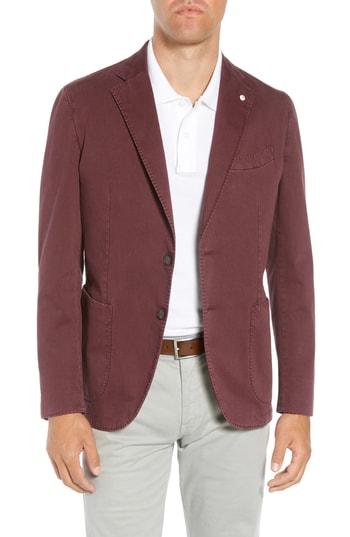 Men's L.b.m 1911 Classic Fit Stretch Cotton Blazer Us / 56 Eu R - Red