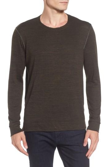 Men's Velvet By Graham & Spencer Modern Trim Marled Long Sleeve T-shirt - Green