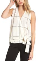 Women's Trouve Tie Front Sleeveless Top, Size - Ivory