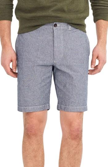 Men's J.crew Stretch Chambray Shorts - Blue