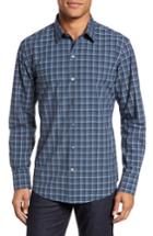 Men's Zachary Prell Lozado Check Sport Shirt, Size - Blue