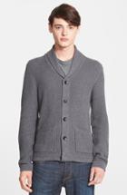 Men's Rag & Bone Standard Issue 'avery' Shawl Collar Cardigan, Size - Black