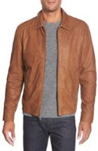 Men's Missani Le Collezioni Lambskin Leather Jacket, Size - Brown