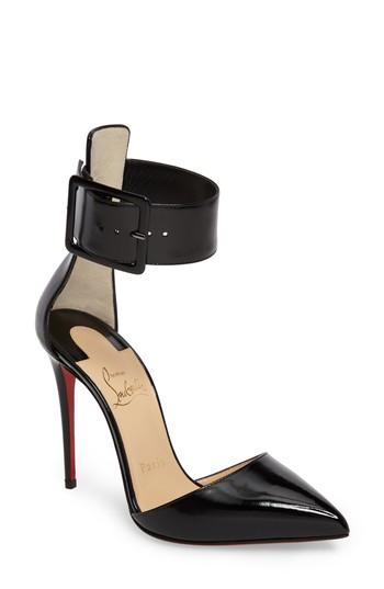 Women's Christian Louboutin Harler Ankle Strap Pump .5us / 35.5eu - Black