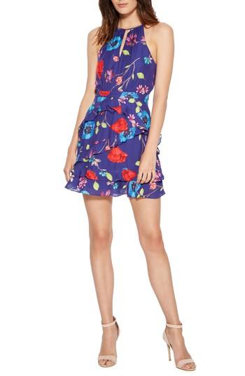 Women's Parker Pixie Silk Blend Halter Dress - Blue