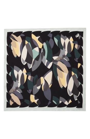 Women's Lafayette 148 New York Bauhaus Veritas Silk Twill Scarf, Size - Black