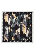 Women's Lafayette 148 New York Bauhaus Veritas Silk Twill Scarf, Size - Black