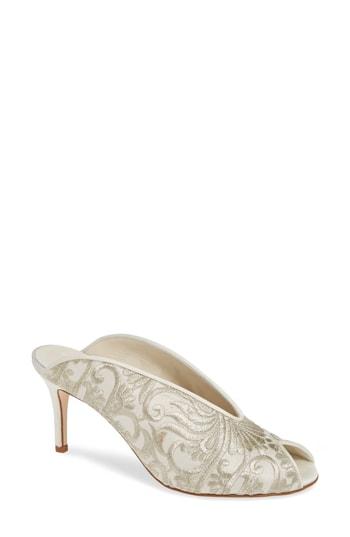 Women's Something Bleu Georgia Peep Toe Mule M - White