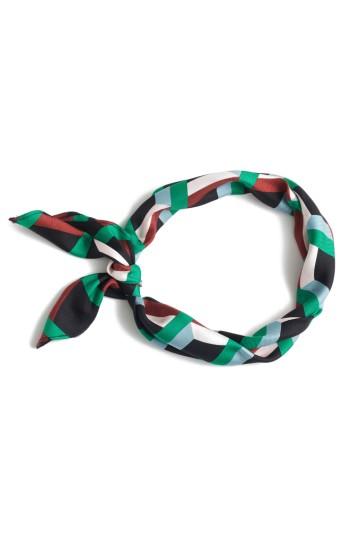 Women's J.crew Ratti Graphic Diamond Print Silk Scarf