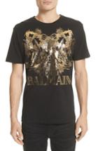 Men's Pierre Balmain Foil Print T-shirt Eu - Black