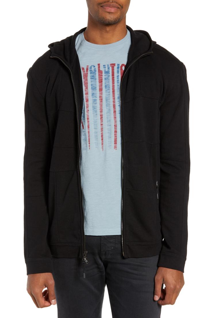 Men's John Varvatos Star Usa Fit Patchwork Hoodie
