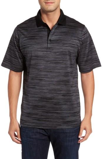 Men's Bugatchi Classic Fit Space Dye Jersey Polo - Black