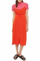 Women's Topshop Knot Front Slipdress Us (fits Like 0) - Red