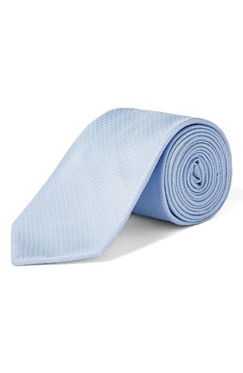 Men's Topman Textured Woven Tie, Size - Blue