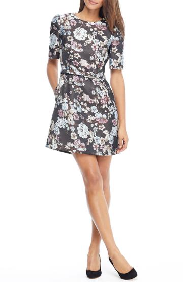 Women's Gal Meets Glam Collection Presley Tapestry Jacquard Dress - Brown
