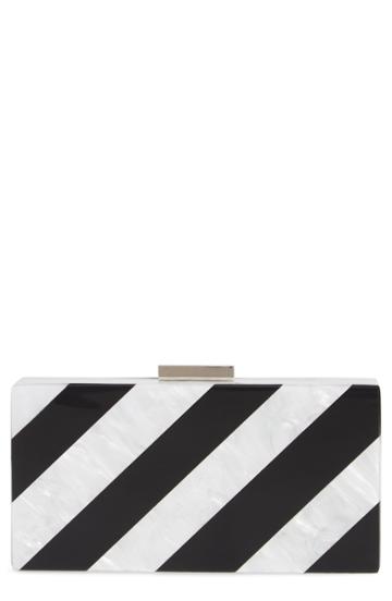 Like Dreams Stripe Box Clutch - Black