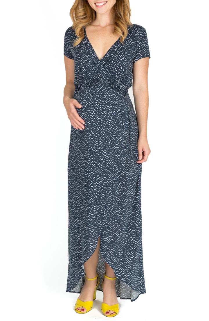 Women's Nom Maternity Delilah Maternity/nursing Wrap Maxi Dress
