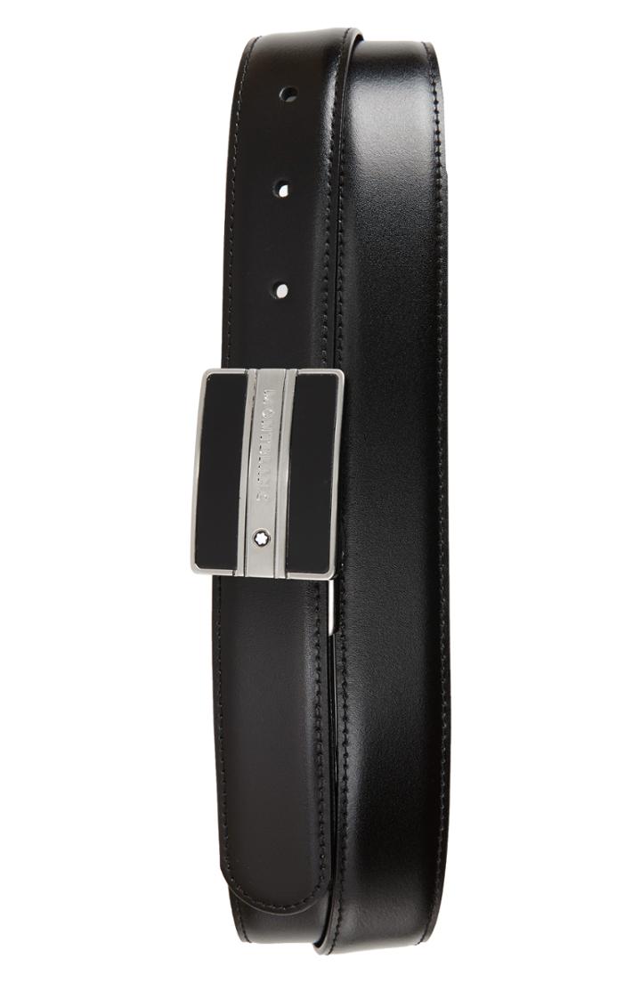 Men's Montblanc Meisterstuck Buckle Reversible Leather Belt