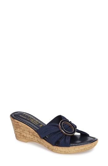 Women's Tuscany By Easy Street Conca Wedge Slide N - Blue
