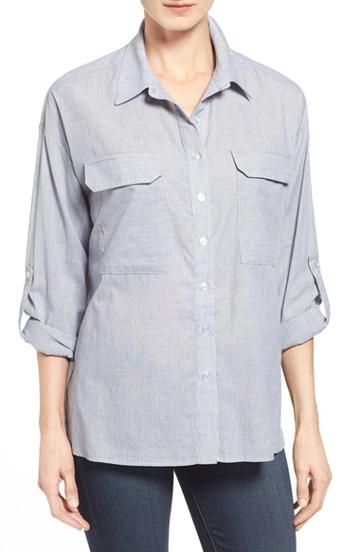 Women's Matty M Roll Sleeve Utility Shirt