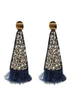 Women's Lizzie Fortunato Crystal Fan Earrings