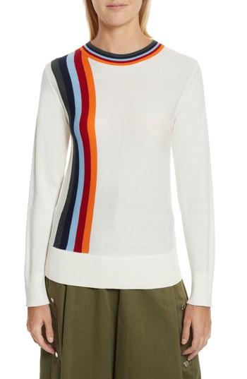 Women's Public School Nell Stripe Cotton Blend Sweater - Red