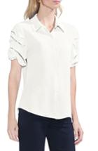 Women's Vince Camuto Puff Sleeve Button Down Blouse - White