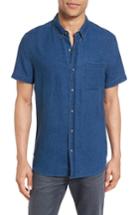 Men's Ag Nash Slim Fit Linen & Cotton Sport Shirt