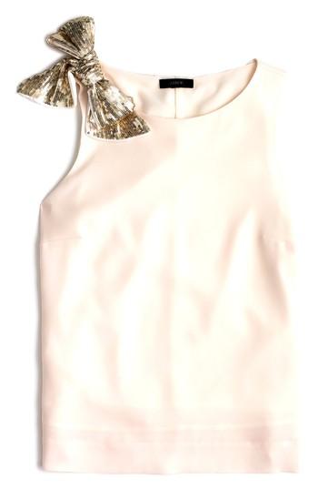 Women's J.crew Drapey Tank With Shoulder Bow - Ivory