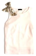 Women's J.crew Drapey Tank With Shoulder Bow - Ivory