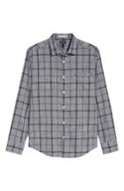 Men's Good Man Brand Plaid Sport Shirt, Size - Black