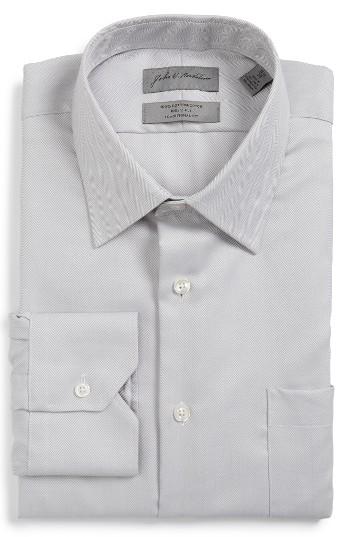 Men's John W. Nordstrom Classic Fit Herringbone Dress Shirt, Size - (online Only)