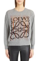Women's Loewe Shredded Logo Cashmere Sweater