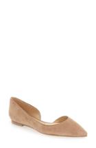 Women's Sam Edelman 'reema' Half D'orsay Flat M - Beige