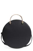 Mali + Lili Vegan Leather Round Top Handle Bag - Black