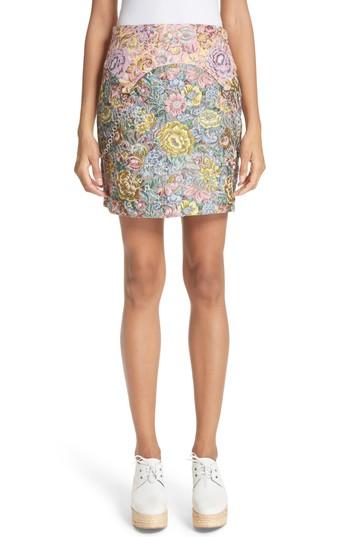 Women's Sandy Liang Chatham Brocade Miniskirt - Pink