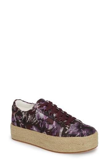 Women's Kenneth Cole New York Allyson Espadrille Platform Sneaker M - Purple