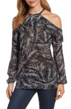 Women's Michael Michael Kors Abstract Palm Top - Metallic