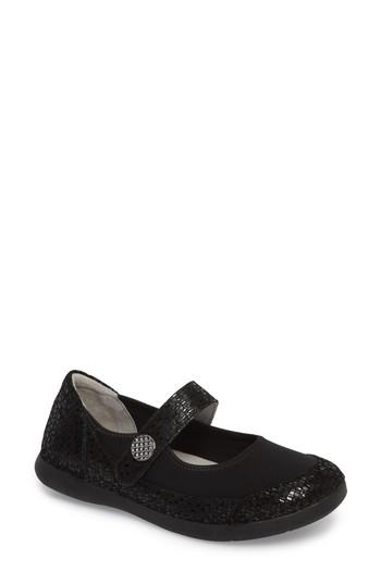 Women's Alegria Gem Mary Jane Flat -8.5us / 38eu - Black