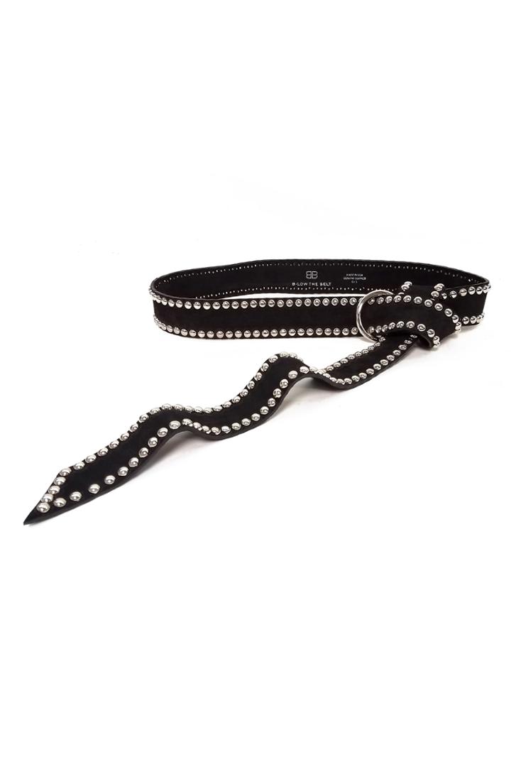 Women's B-low The Belt Mia Moto Wrap Belt, Size - Black/ Silver