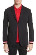 Men's Givenchy Stripe Trim Jersey Sport Coat Eu - Black