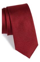 Men's The Tie Bar Solid Silk Tie, Size - Burgundy