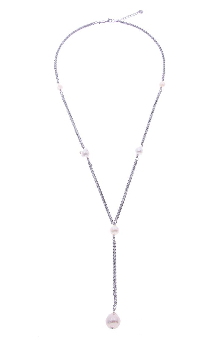 Women's Nakamol Design Chunk Chain Pearl Y-necklace