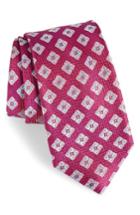 Men's Nordstrom Men's Shop Ethan Medallion Silk Tie, Size X-long - Blue